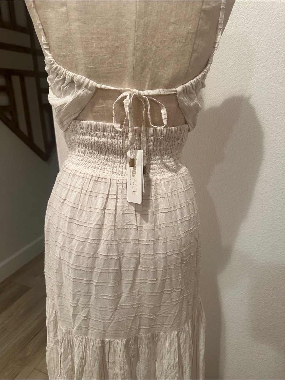 L*space Cream Maxi Tie-Front Sundress - Picture 6 of 11